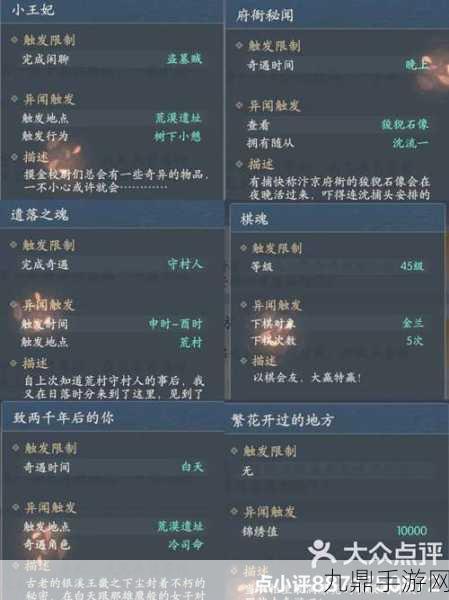 浮生忆玲珑，梦回莺啭异事全攻略