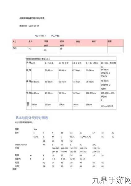 亚洲尺码日本尺码专线，亚洲尺码与日本尺码对照指南：全面解析服装选择技巧