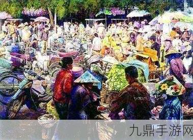 人口工彩画图片，1. ＂繁华街市中的生活百态与人文风情