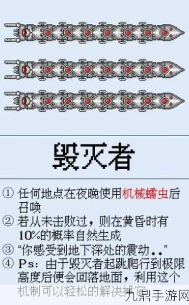 泰拉瑞亚机械蠕虫大揭秘，战斗技巧全攻略，助你登顶游戏巅峰！