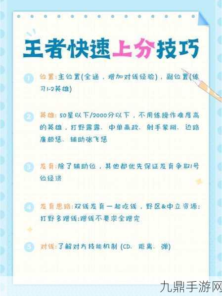 王者荣耀排位赛，解锁上分秘籍，助你攀登荣耀巅峰