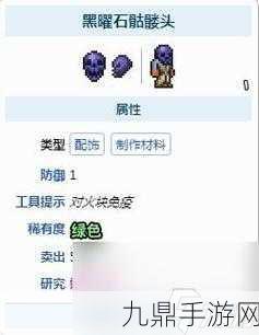 泰拉瑞亚黑曜石骷髅头，战斗神器与探险必备