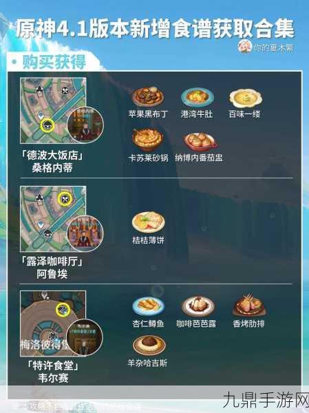 原神食材分布全攻略，助你烹饪美食无忧