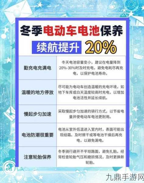 冬季电动车焕新秘籍，手游玩家视角下的全面呵护攻略