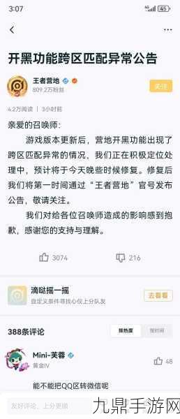 王者营地非授权游戏数据之谜，原因与解决之道