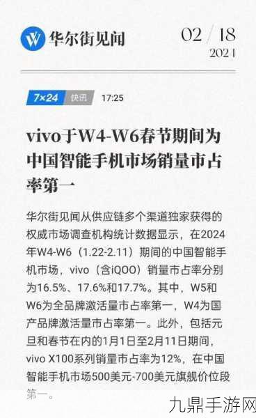 vivo、华为领跑2024国内智机市场，手游玩家迎来新纪元