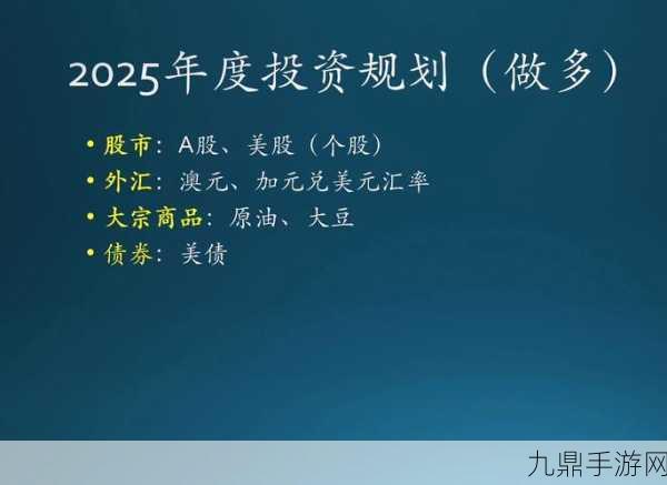 2025手游投资风向标，三大必入板块揭秘